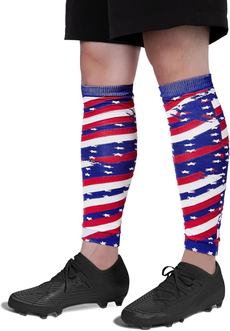 Zando Leg Compression Sleeves for Men – Football Shin Guard Grip Pre Cut Soccer Socks For Calf Support Muscle Recovery - Image 4